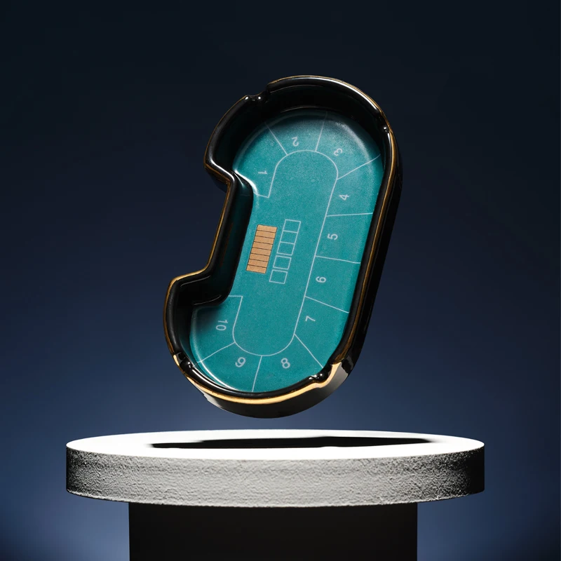 Creative Personality Poker Table Ceramic Home Trend Entertainment Office Ashtray