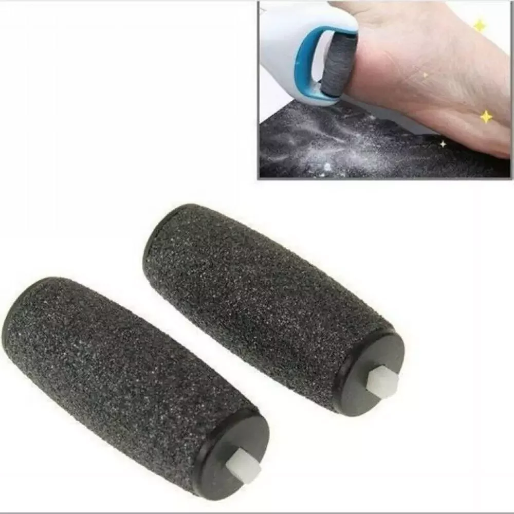 

2Pcs / Pair Replacement Roller Heads For Scholls Velvet Smooth Electric Foot File Express For Pedi Skin Remover