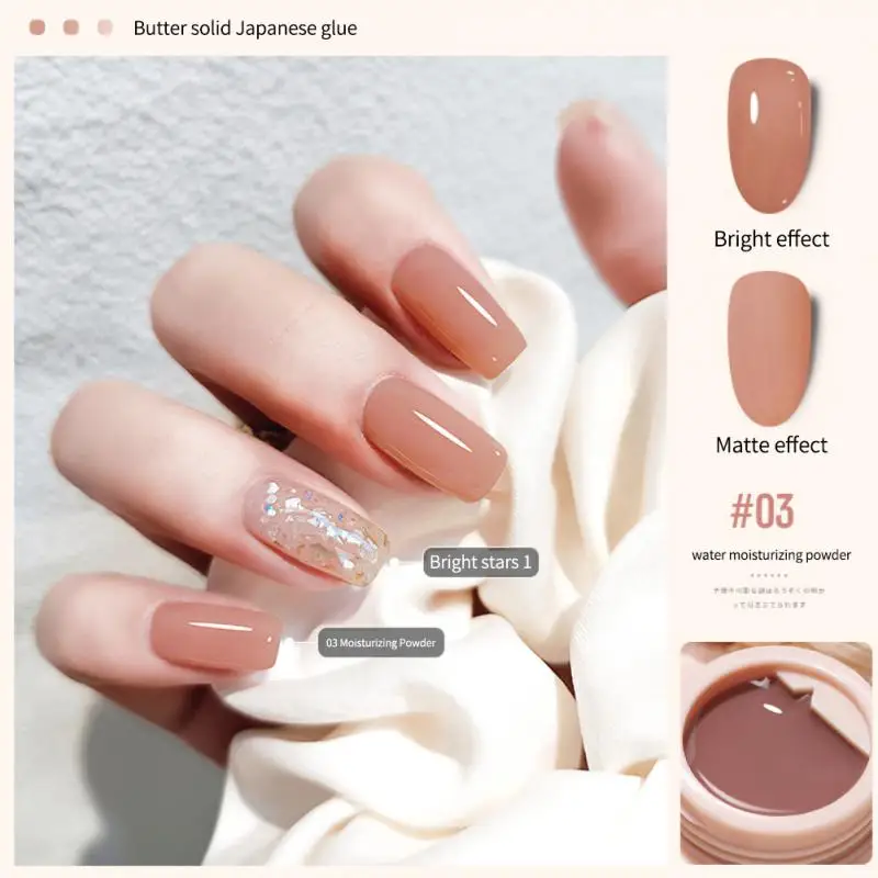 

Japanese Solid Nail Polish Gel Nail Shop Special Popular Color Canned Solid Cream 5ml Solid Glue Nail Polish Glitter Varnishes