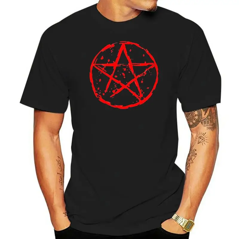 

Pentagram T-Shirt Mens S-3Xl Biker Goth Rock Punk Satanic Baseball Metal Adults Casual Tee Shirt
