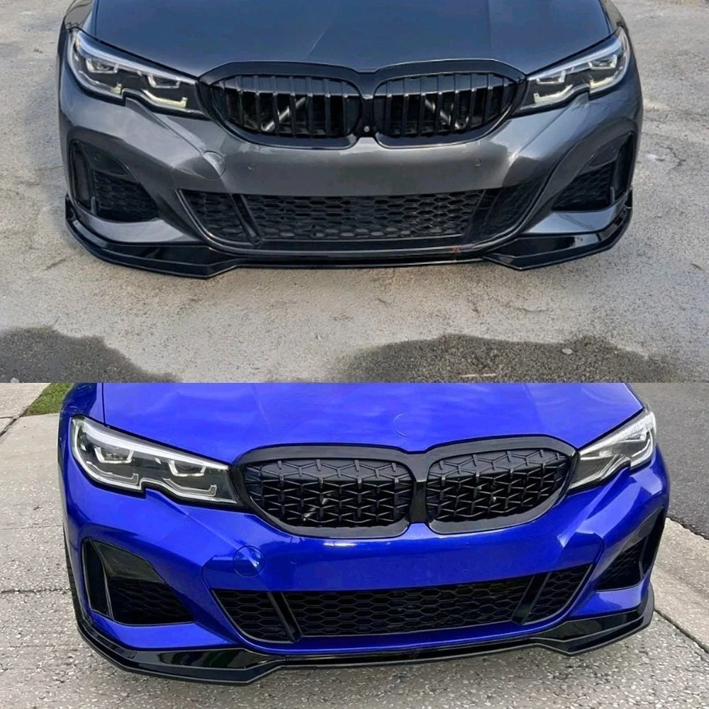 Фото Спойлер на передний бампер для BMW G20 G21 320i 320d 330i M340i M340d 2019-2022, передний разделитель для губ, диффузор, защита, автомобильные аксессуары №4