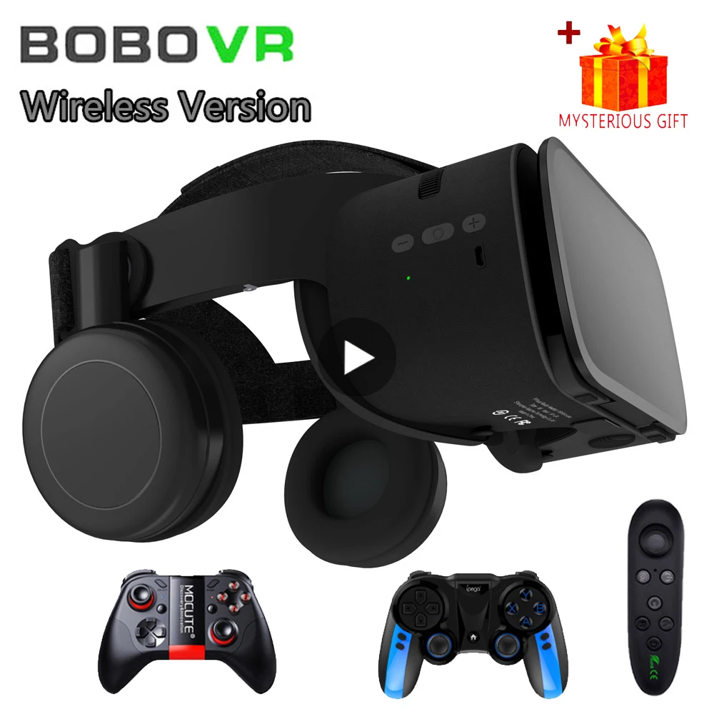 

Bobovr Bobo VR Z6 Viar 3D Virtual Reality Glasses Bluetooth Headset Devices Helmet Lenses Goggle Smart For Smartphone Cell Phone