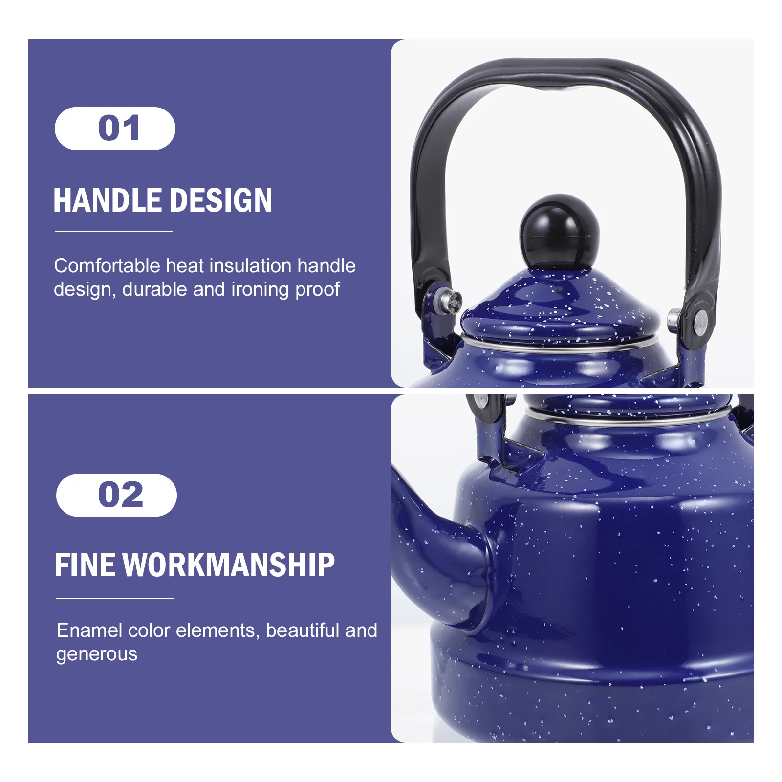 Эмалированный чайник фиксирующий кипящая вода кувшин горелка винтажный бытовой