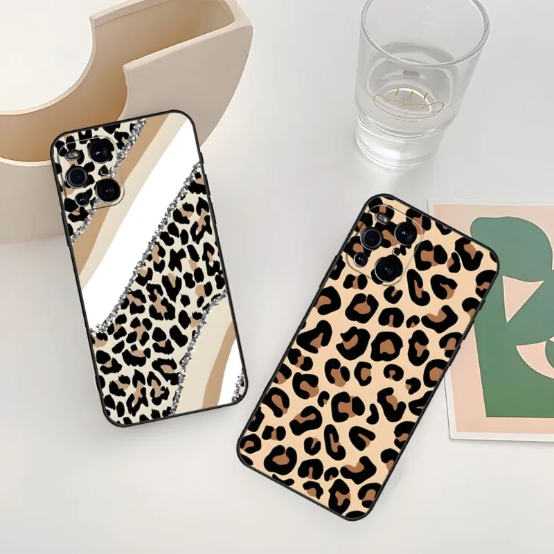 

Чехол-накладка с леопардовым принтом для OPPO Reno 6 Pro 7 Find X5 Neo X3 A55 A16 A74 A93 K9 K9S A924 A57 A92 A54