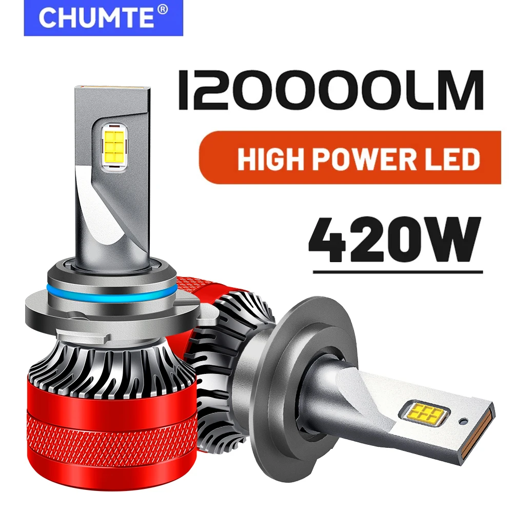 

CHUMTE Car LED Headlights 420W High-power H1 H4 H7 H11 9005 HB3 9006 HB4 9012 HIR2 LED Super Bright Headlight Bulbs Fog Lamps