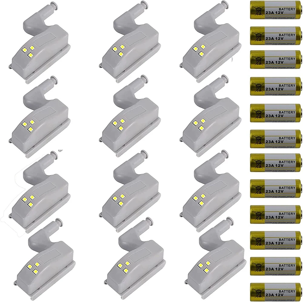 

Lamp Cupboard Closet Lamp Inner Bedroom Night Battery Lights Lights Under Sensor Kitchen Wardrobe 1-20pcs Cabinet With Hinge
