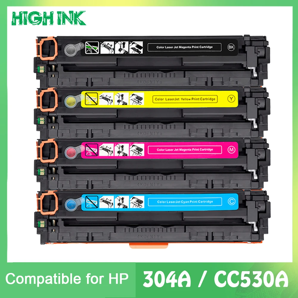 

304A Compatible Toner Cartridge CC530A CC531A CC532A CC533A for HP Color LaserJet CM2320nf CP2025 CM2320fxi CM2320n CM2320nf