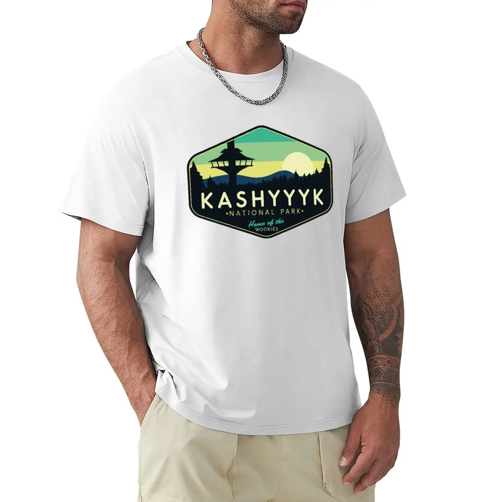 Милая одежда Винтажная футболка Мужская с длинным рукавом Kashyyyk - National Park в стиле