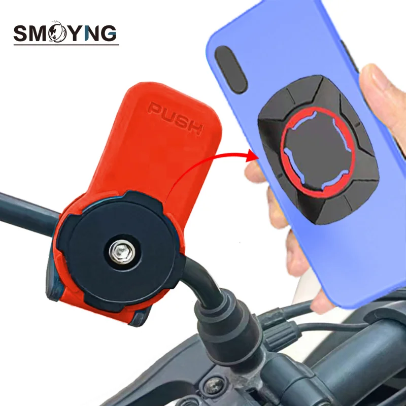 Держатель для телефона SMOYNG на велосипед и мотоцикл, крепление на зеркало заднего вида, амортизирующая подставка с быстрой блокировкой для велосипеда, скутера, велосипеда