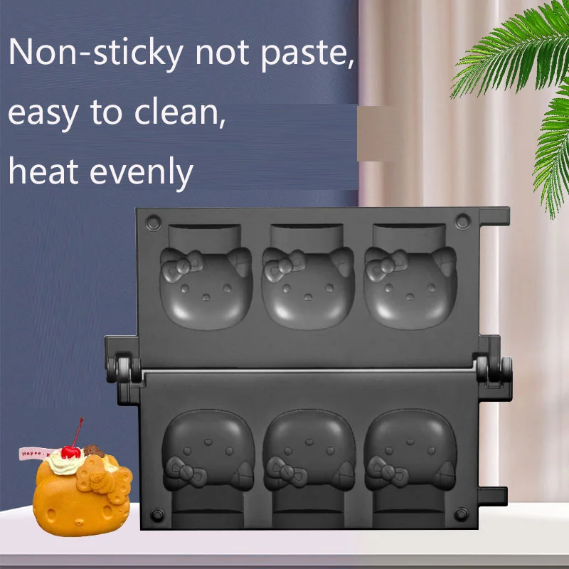 Вафельница в форме кошки с открытым ртом устройство для изготовления вафель