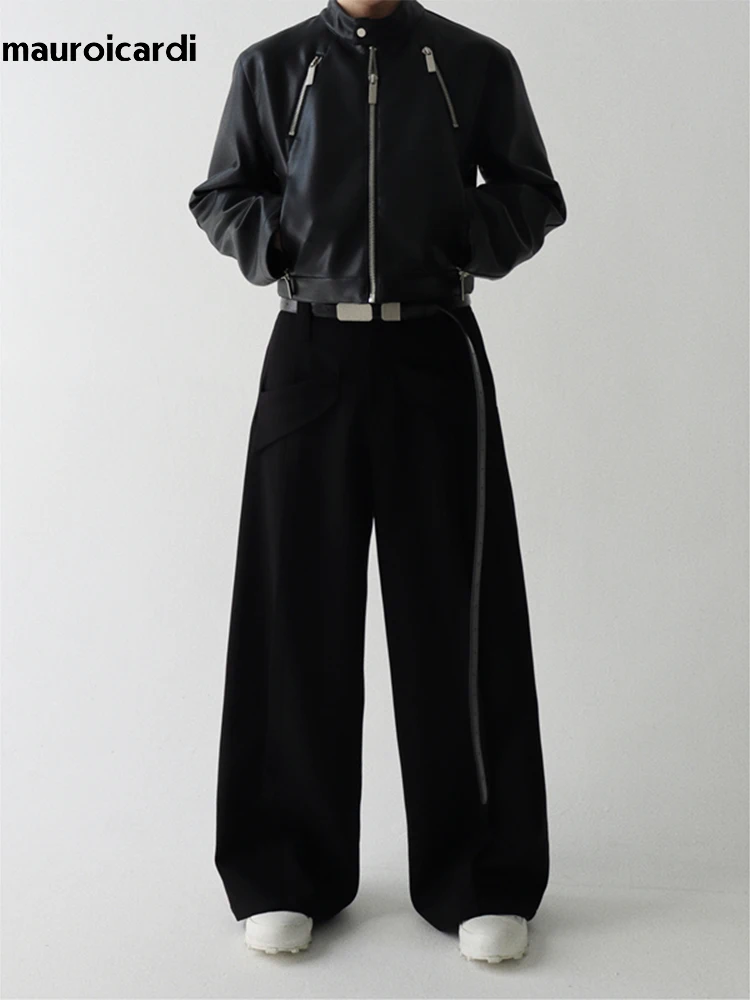 Men Zipper Long Sleeve Stand Collar Cool Luxury Designer Clo