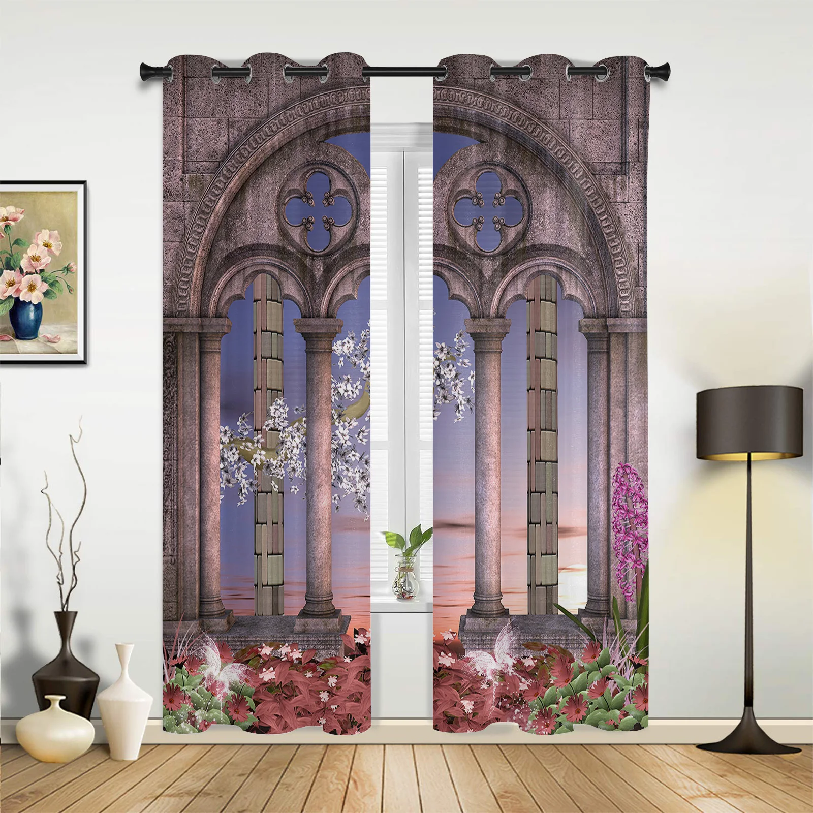 

Romantic Garden Curtains for Bedroom Living Room Drapes Kitchen Children's Room Window Curtain Modern Home Decor