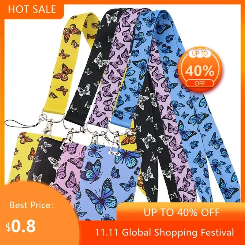 

Модный чехол Monarch в виде бабочки на шнурке, с идентификационным знаком, держатель для автобуса, чехол, нескользящий ремень, держатель для кар...