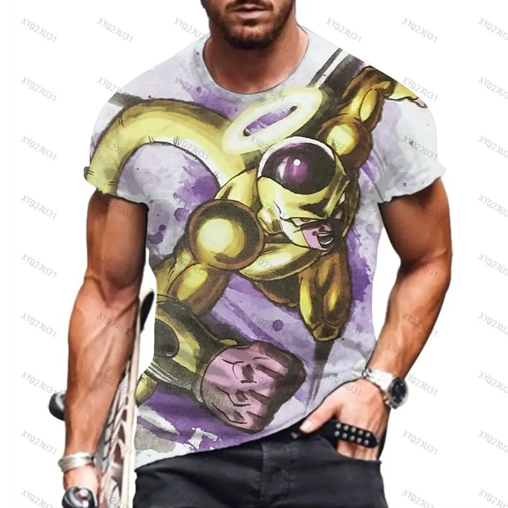 

Мужская футболка с коротким рукавом Goku, уличная футболка оверсайз с принтом Вегета и дракона жемчуга Z, модель 2023 года