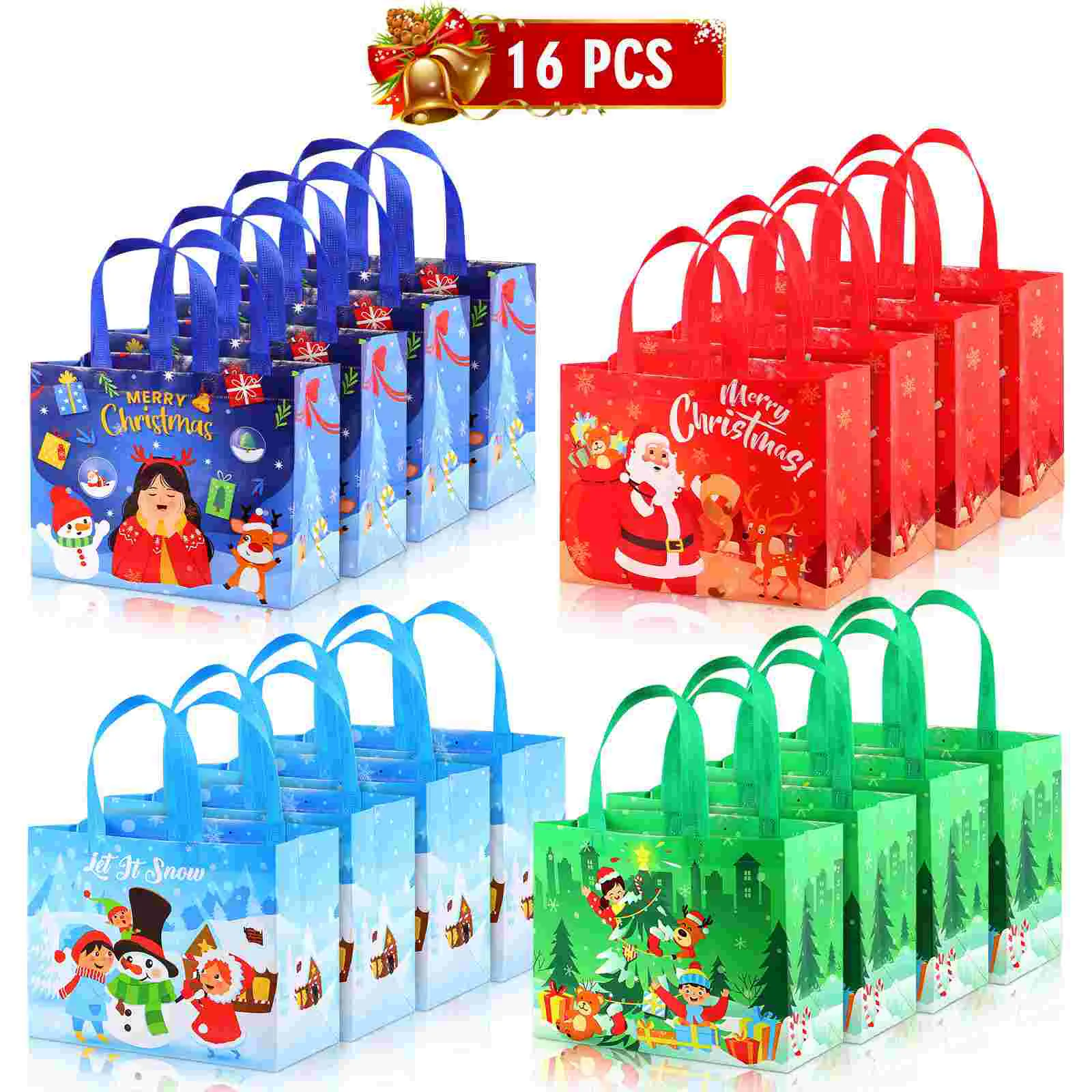 

Christmas Bags Bag Giftgifts Treat Candy Grocery Present Wrapping Small Jumbo Large