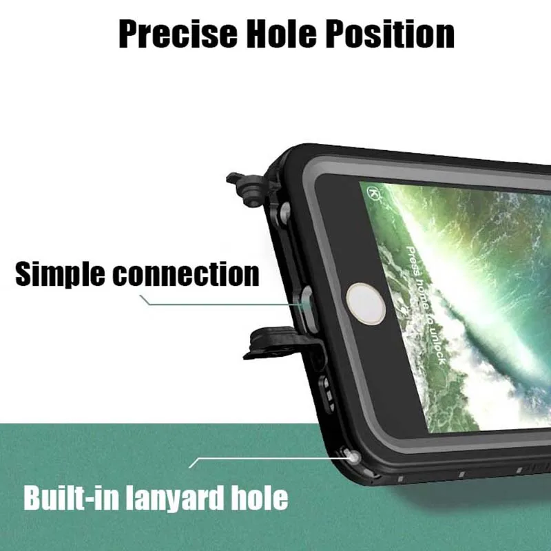 Full Sealed IP68 Waterproof Case For Apple iPhone SE 2022 5 6 7 8 Plus Underwater Diving Swim Outdoor Sport Anti-drop Cover