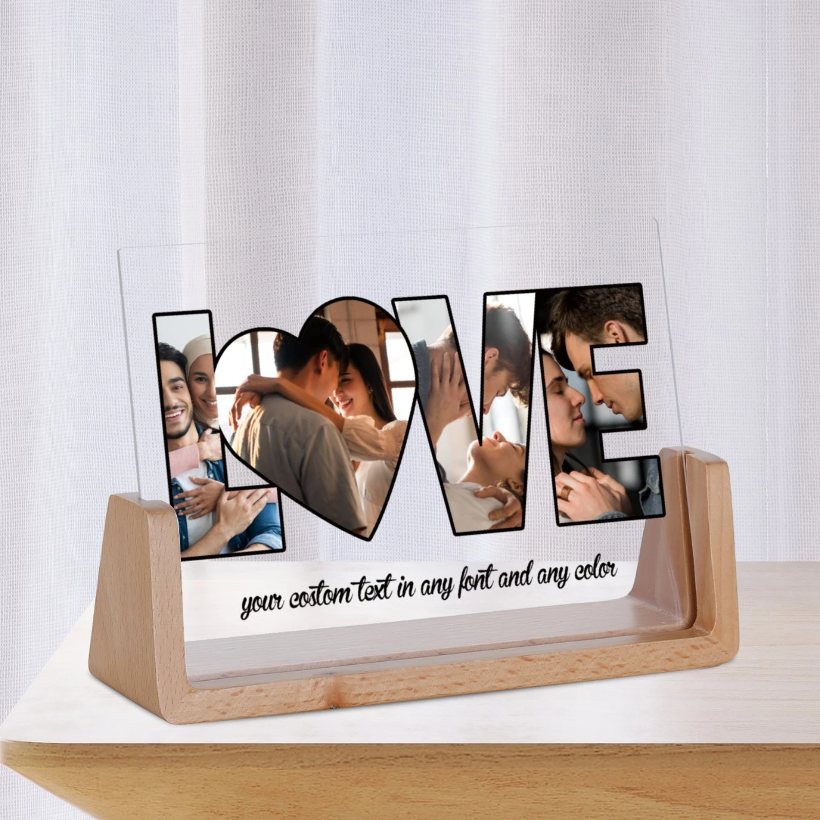 Персонализированная рамка для фотоколлажа любовь подарок на День святого