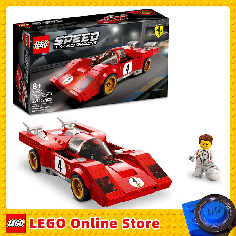 

LEGO & Speed Champions 1970 Ferrari 512 M 76906 Toy Building Kit Collectible Recreation of Iconic Race car for Kids(291 Pieces)