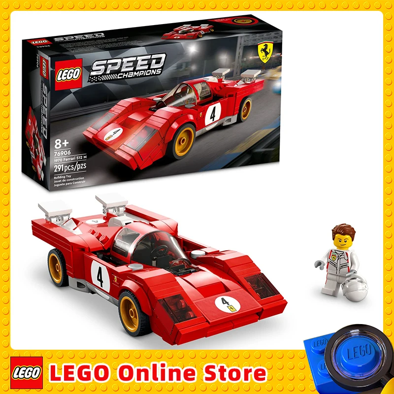 LEGO & Speed Champions 1970 Ferrari 512 M 76906 Toy Building Kit Collectible Recreation of Iconic Race car for Kids(291 Pieces)