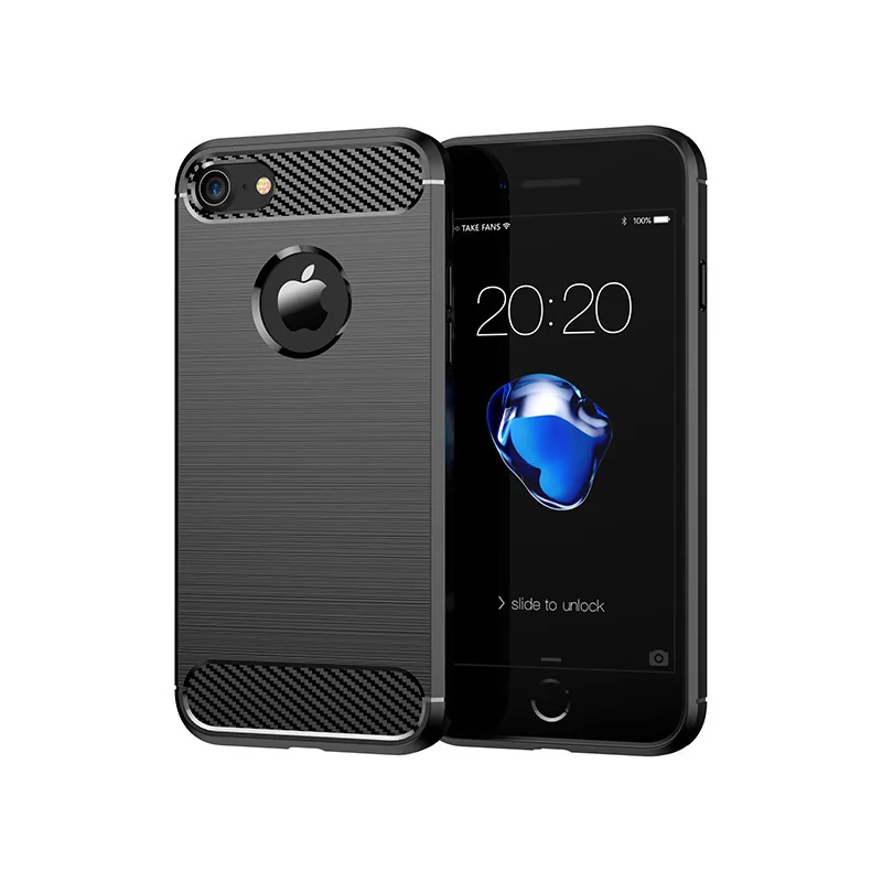 Apple мобильный телефон Чехол черный подходит для 7 PLUS 8 чистый цвет все включено