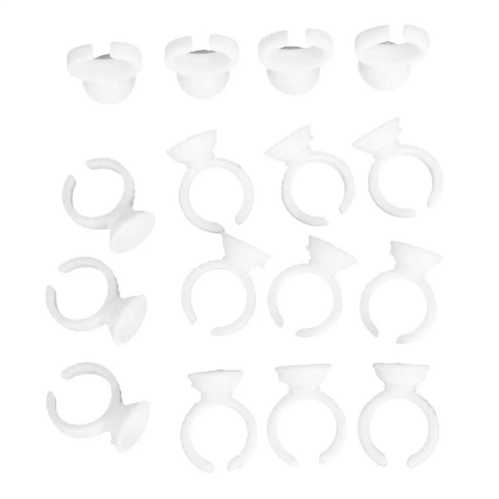 100шт клей для ресниц одноразовый держатель чернил татуировки кольцо поддон