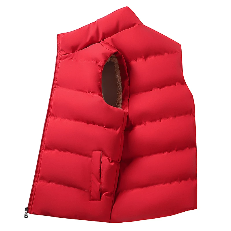 New autumn and winter thickened warm men's and women's fur vests, cold-proof lamb wool couple vests, outdoor leisure vests