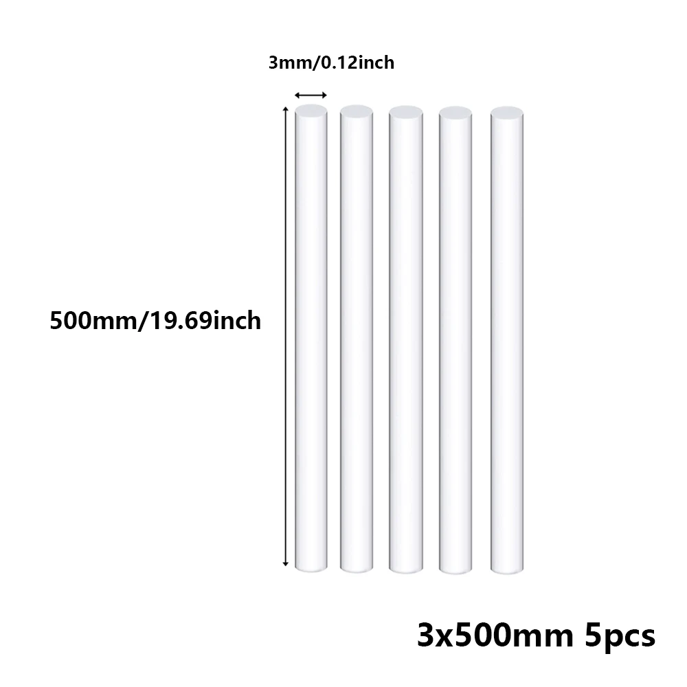 

Прозрачные акриловые стержни 2/3/4/5/6/8/10/12/14 мм, длина 500 мм