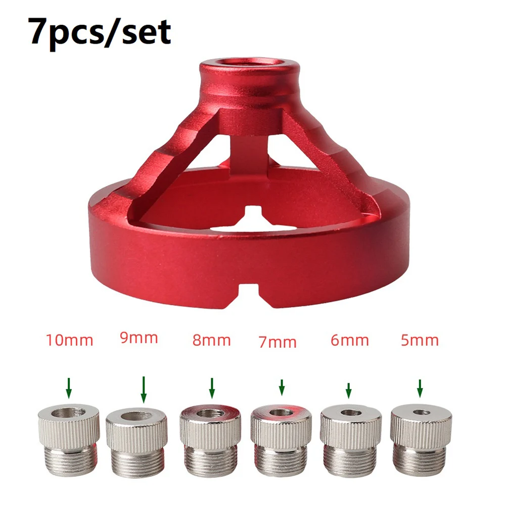 High Quality Dowel Jig Kit Drill Bushings Set 5/6/7/8/9/10mm 7pcs/set Durable