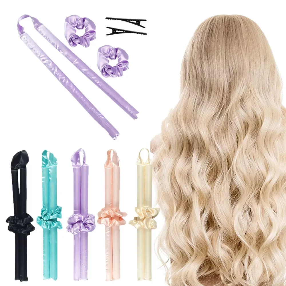 

NEW IN Heatless Curling Rod Headband Hair Rollers Wave Formers Wet Wavy Bundles No Heat Curls Hair Styling Tools Curl Bar бигуди