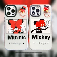 disney mickey mouse minnie love phone case for iphone 11 12 13 mini pro xs max 8 7 6 6s plus x 5s se 2020 xr clear case