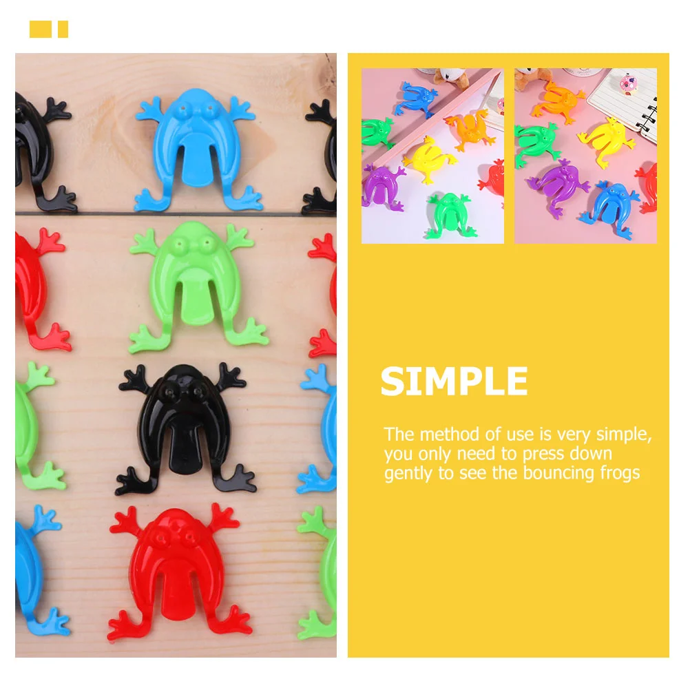 100 шт. забавные игрушки-писточки пластиковые лягушки мини-мультфильм прыжки