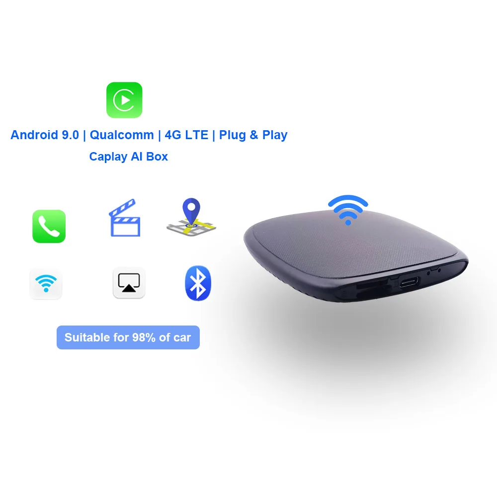 

Carplay Ai Box Wireless Carplay Applepie Netflix Android Box Car Multimedia Player 4+64G Navigation For Volkswagen Kia Toyota