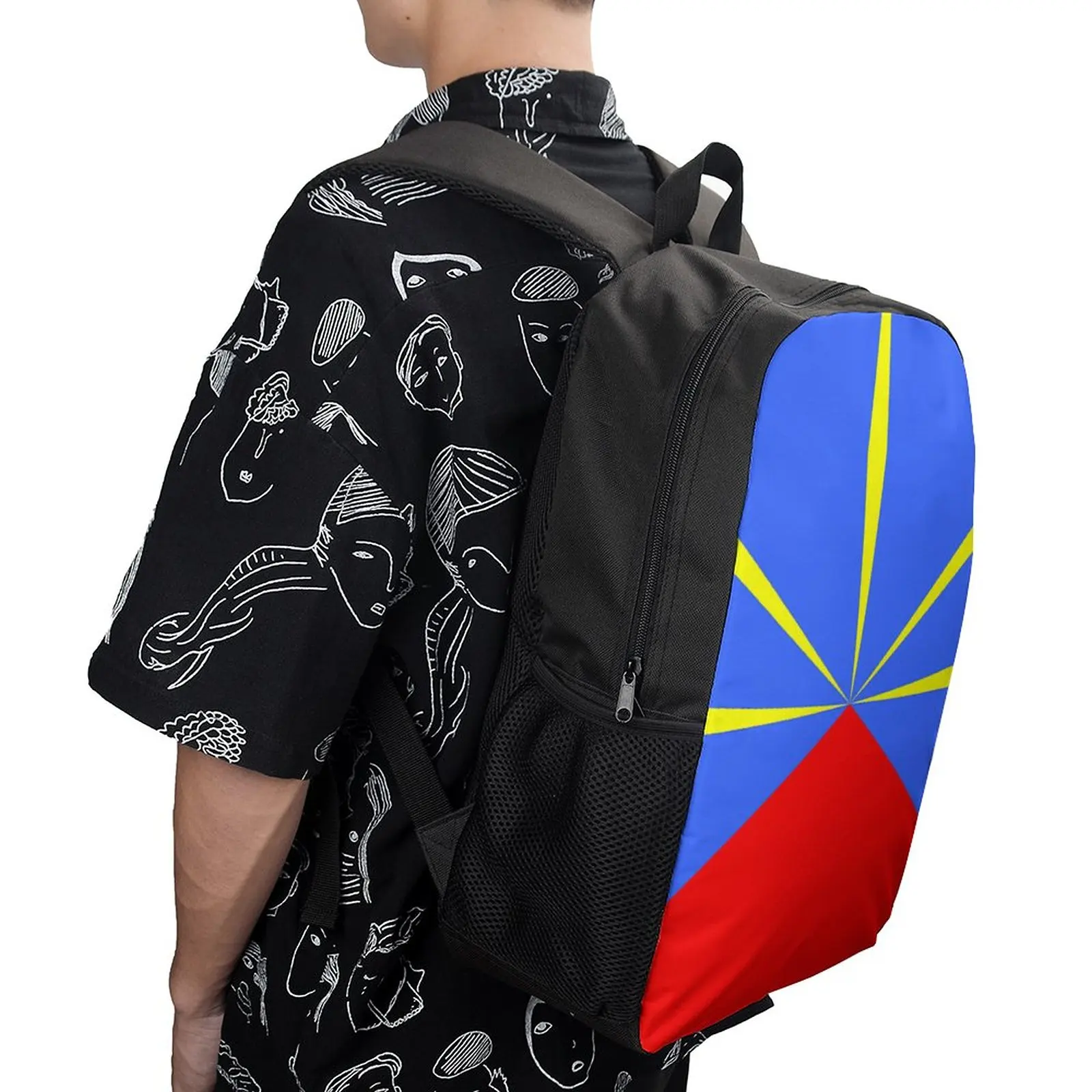 

Reunion Island-974 Magnet Durable Snug Field Pack17 Inch Shoulder Backpack Vintage Picnics Creative