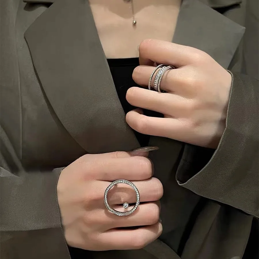 

Statement Lady Diamond Ring 925 sterling silver Wedding band Rings for Women Promise Engagement Jewelry Birthday Party Gift