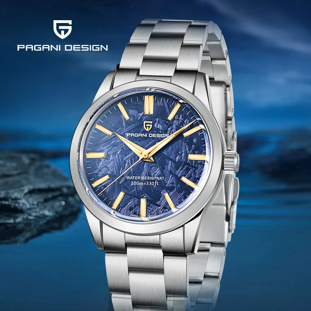 

NEW PAGANI DESIGN 40MM Men Quartz Watches TMI VH31 Luxury Business Sapphire 316L Stainless Steel 100M Waterproof Watch For Men