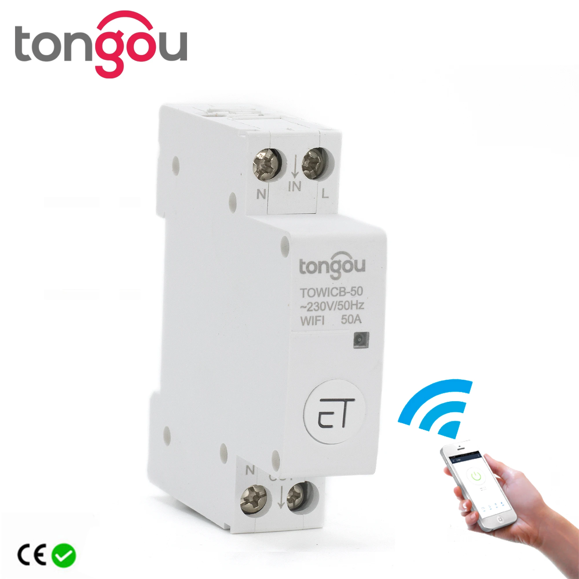 Удаленное управление WiFi автоматическим выключателем посредством приложения eWeLink с голосовым управлением через Alexa Google Home на DIN-рейке главного выключателя 18 мм MCB.