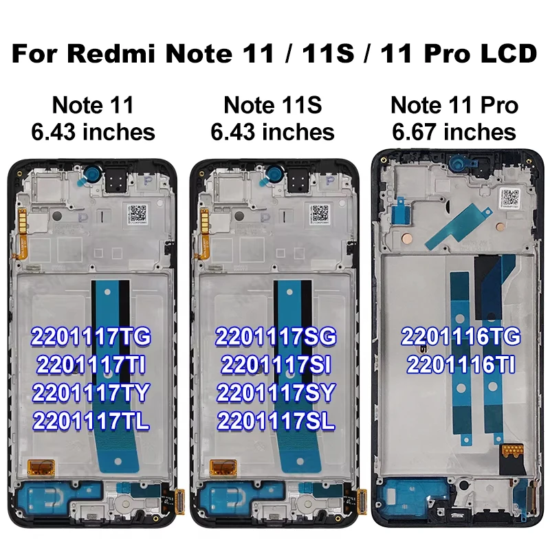 AMOLED-дисплей Для Xiaomi Redmi Note 11 4G Замена Емкостного Сенсорного Экрана С Дигитайзером