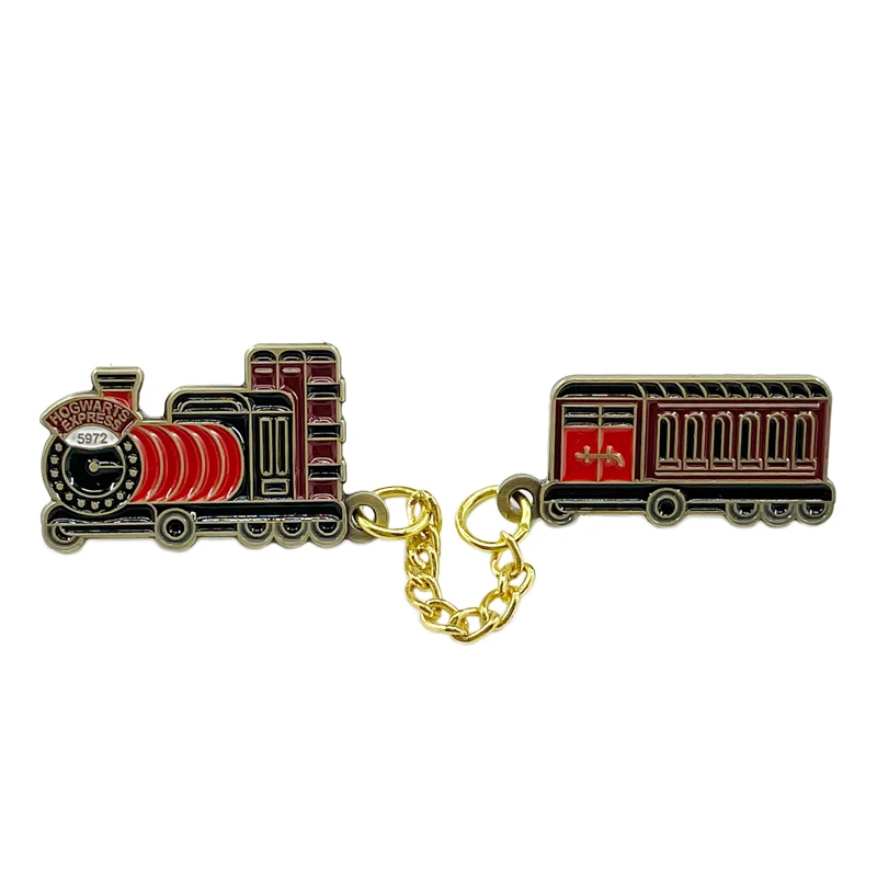 

Cartoon Magic Express Train Enamel Brooch Pin Jacket Lapel Metal Pins Brooches Badges Exquisite Jewelry Accessories