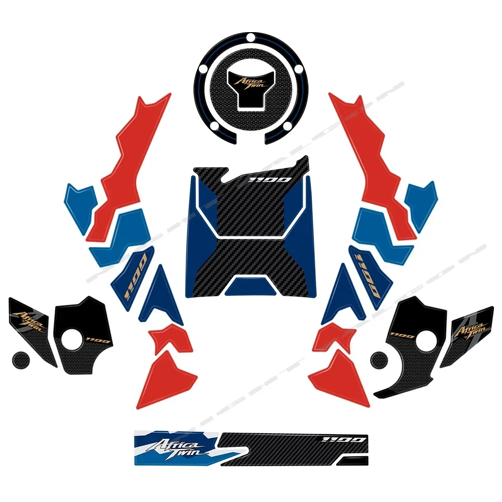 Для Honda Africa Twin 1100 L CRF1100 Adventure Sports 2024 защита бака мотоцикла 3D гелевая наклейка из