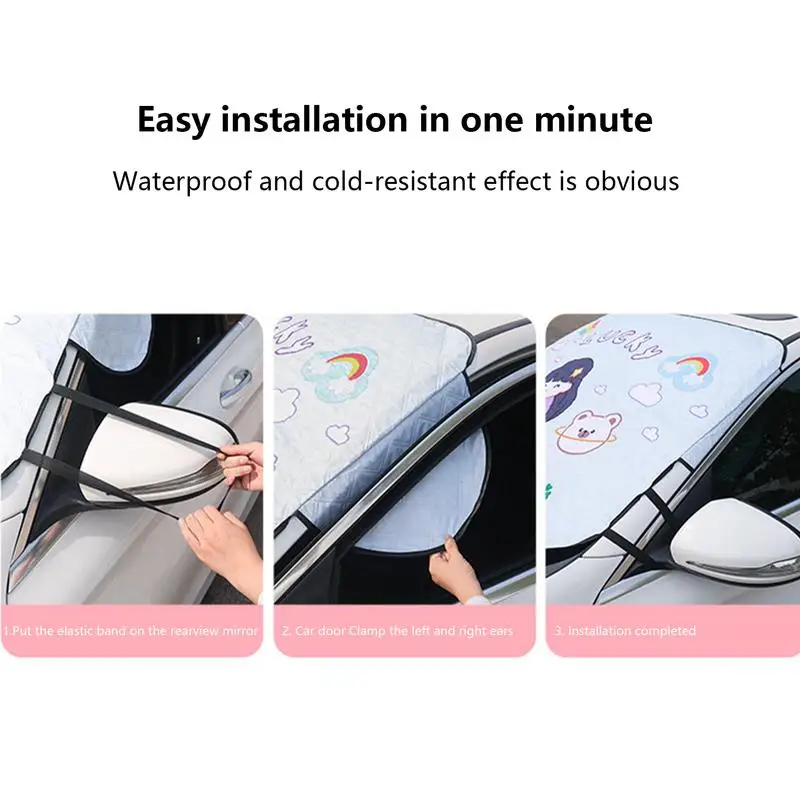 Водонепроницаемый чехол для лобового стекла 56.3x36.2in автомобильный снега