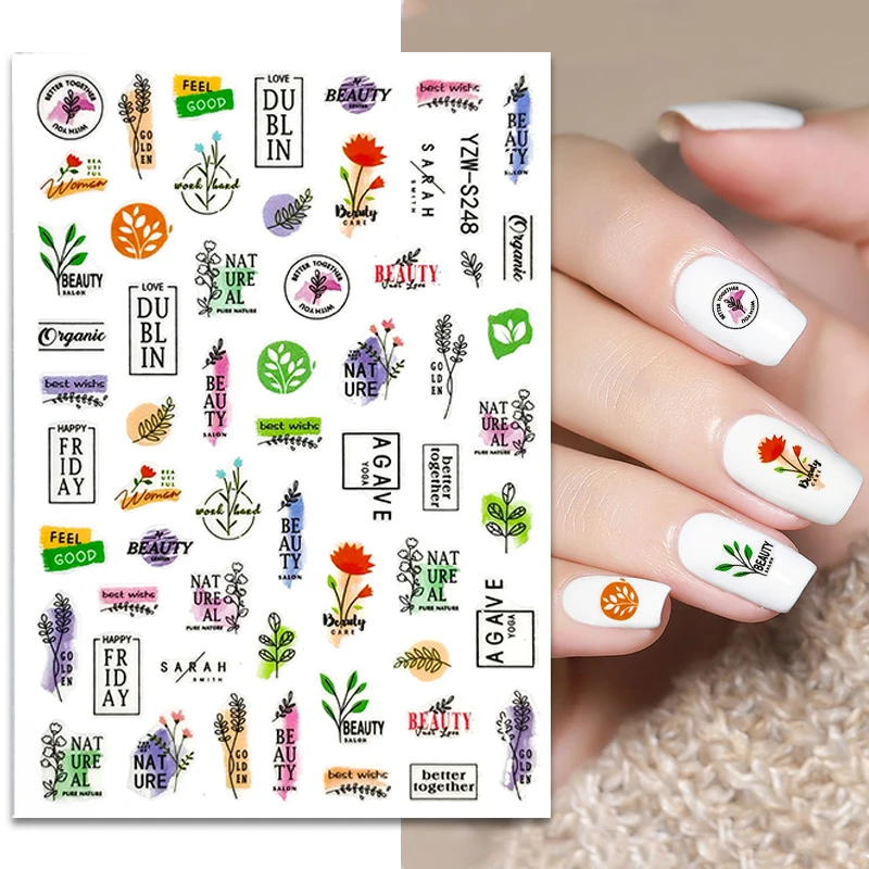 

1Sheet Nail Sticker Flowers Design Manicure Nail Art Decoration