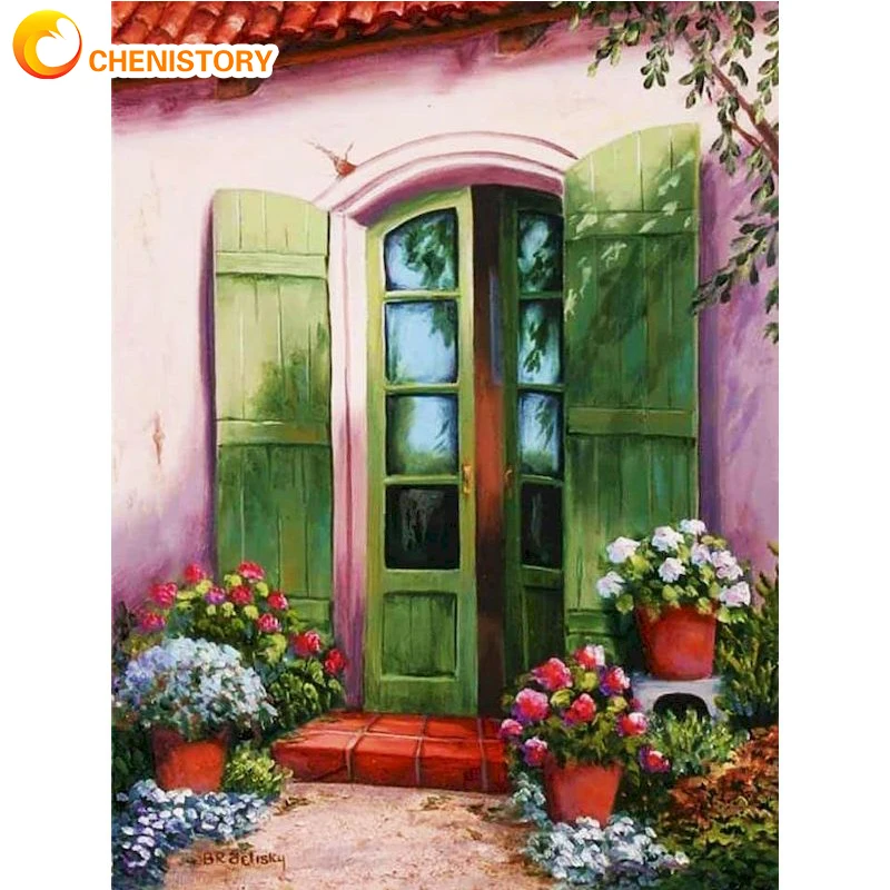 

CHENISTORY Diy Carafts Oil Painting By Numbers Adults Kit Dooration Modern Wall Art Picture By Number For Home Decor Artwork