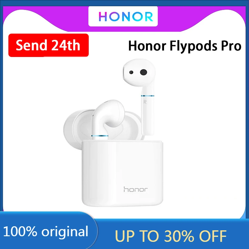 

Оригинальные беспроводные наушники Huawei Honor Flypods Pro, Hi-Fi, беспроводное аудио, водонепроницаемость IP54, Беспроводная зарядка, Bluetooth 5,0