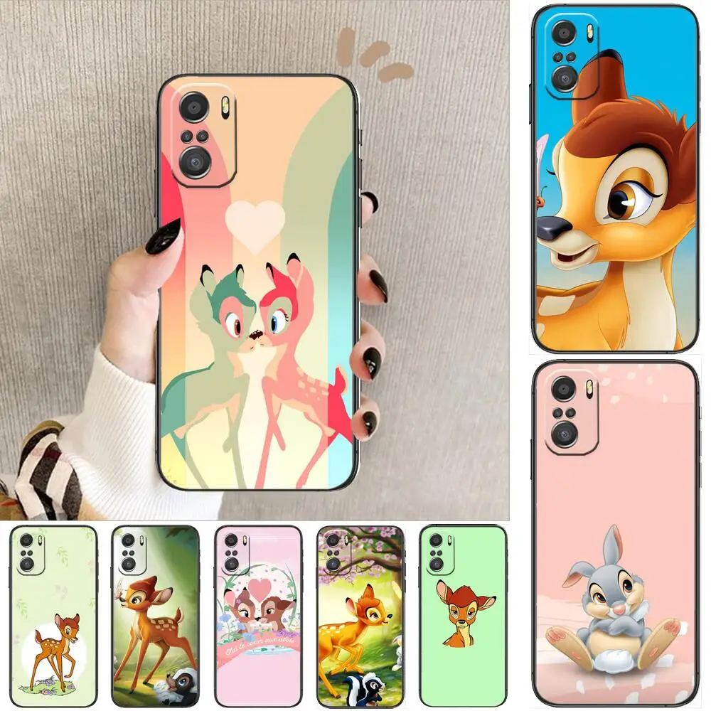 

Disney Bambi For Xiaomi Redmi Note 10S 10 9T 9S 9 8T 8 7S 7 6 5A 5 Pro Max Soft Black Phone Case