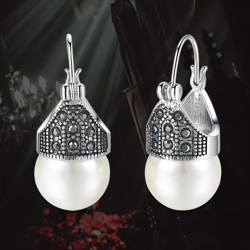 

Женские винтажные серьги-кольца с искусственным жемчугом