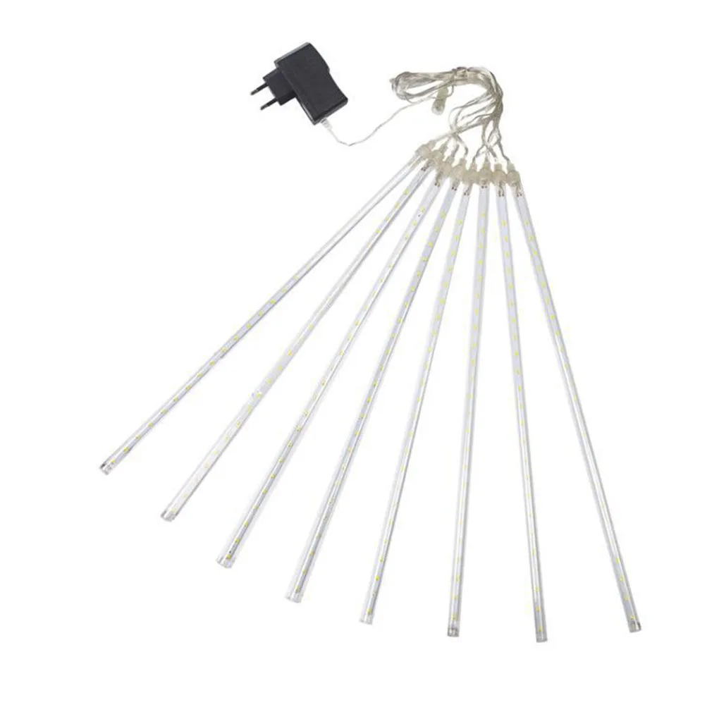 

Light String Christmas Tree Decorative LED Light String with 8 Tubes Holiday Waterproof Lamp, Blue, EU Plug