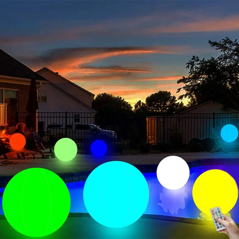 

16Color LED Balloon Inflatable Beach Waterproof for Swimming Pool Wedding Party Outdoor Balloons Garden Luminous Toy LED Balls