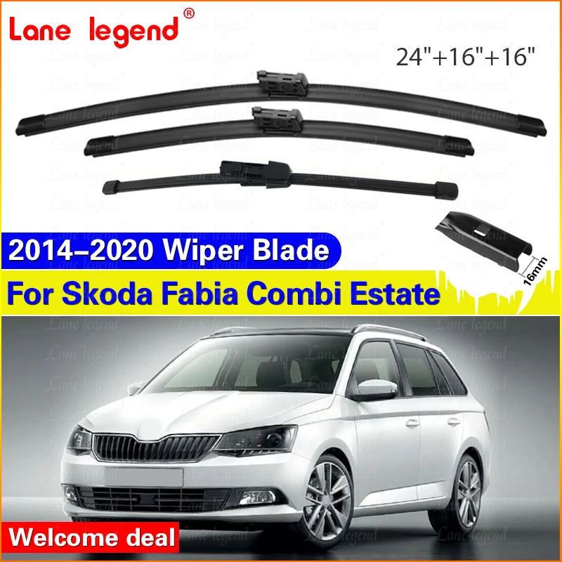 Для Skoda Fabia Combi Estate 2014-2020 левый передний и задний дворник щетки лобового стекла