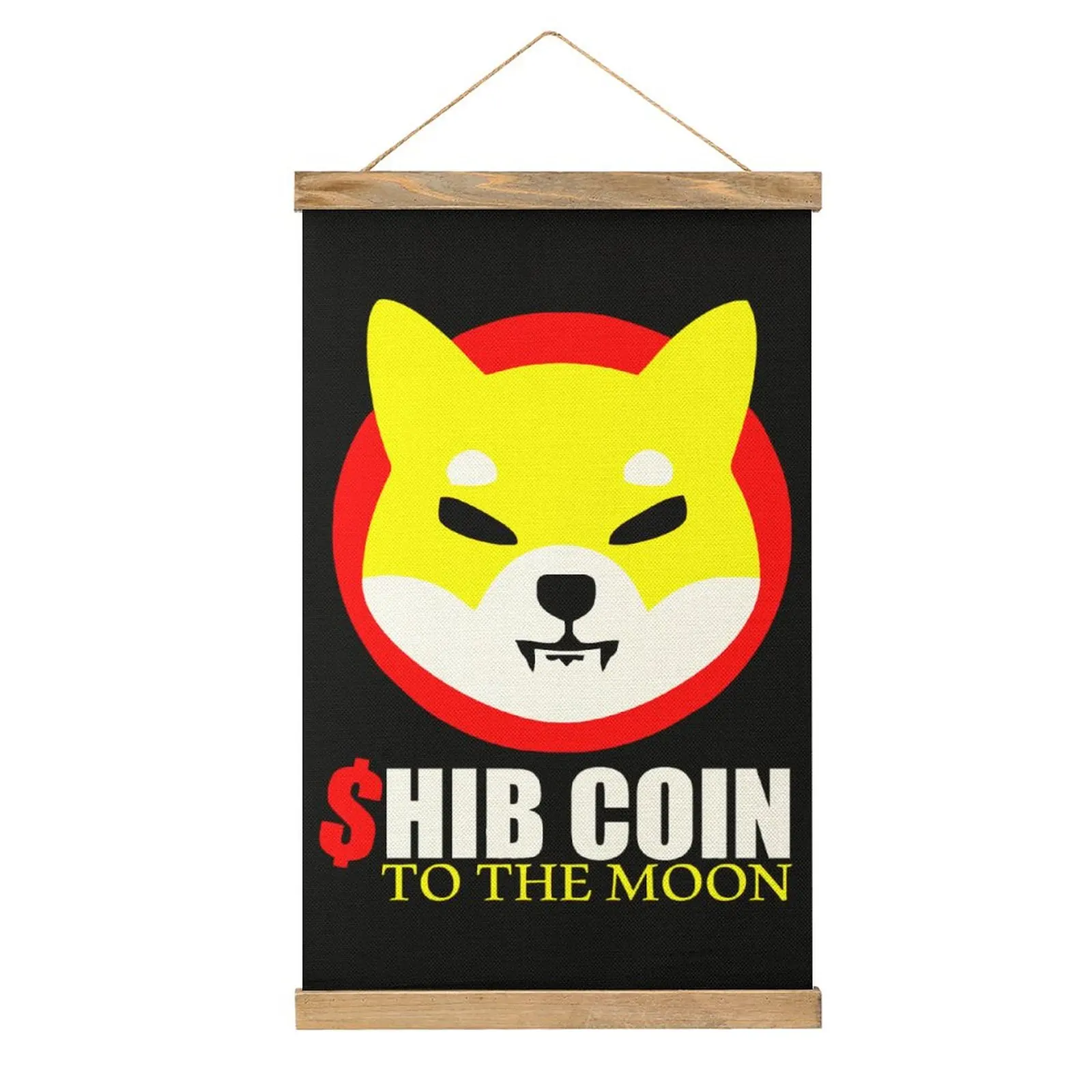 

Shiba Inu Token Crypto Shib Coin To The Moon Cryptocurrency Canvas Hanging Picture Graphic Painting Office Craft Decoration Cool