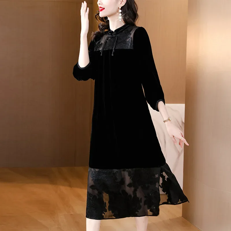 Высококачественное черное платье больших размеров для похудения уменьшающее